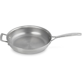 Сковорода LE CREUSET з нержавіючої сталі 28 см, Ø 28 см, для всіх типів плит (включно з індукцією) та духовки, срібна