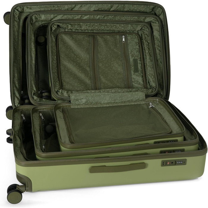 Набір валіз Hauptstadtkoffer Mitte 55/68/77 см: 3 валізи + цифровий багажний тег, TSA, ABS, XL-розширення