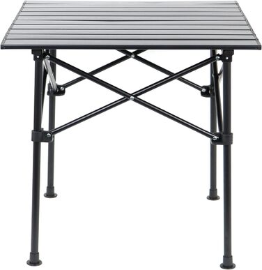 Кемпінговий стіл Розкладний стіл Садовий стіл з алюмінію складаний стіл, розкладний стіл, стіл для пікніка з навантаженням до 50 кг (антрацит, 57,5 x 59 x 57 см) 57,5 x 59 x 57 см Антрацит, 24