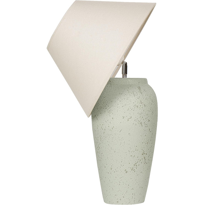 Настільна лампа Beliani з керамічним цоколем у формі вази, білий абажур, регульований вимикач