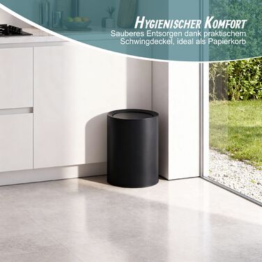 Відро для сміття Relaxdays з кришкою-качалкою, 13 літрів