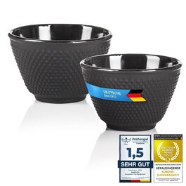 Набір для чаювання Dimono з чавуну: чайник, підставка та 2 чашки для чаю