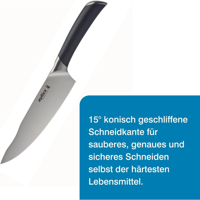 Німецька нержавіюча сталь, чорна ручка, кухонний ніж, можна мити в посудомийній машині, гарантія 25 років (шеф-ніж), 920268 Comfort Pro