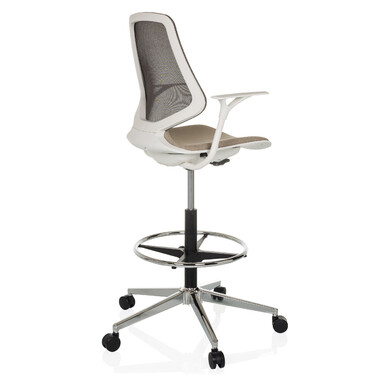 Офісне крісло / Барний стілець TOP WORK STYLE, тканина бежевого кольору, hjh OFFICE