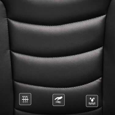 Крісло офісне SONGMICS регульоване по висоті, чорне, OBG21B, 52x53x122 см