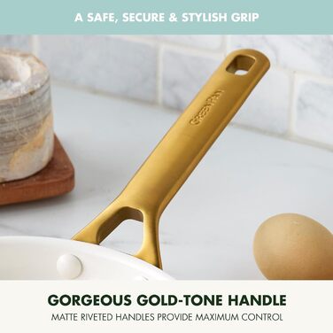 Набір сковорідок GreenPan з антипригарним покриттям, 25.4 см та 30.5 см, кераміка, нержавіюча сталь, NSF-сертифіковані, піч та посудомийна машина, моховий зелений