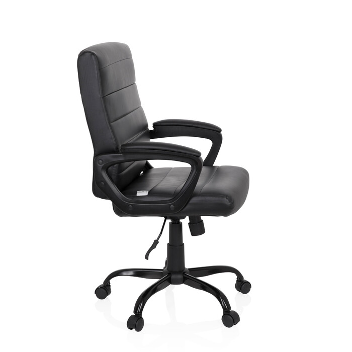 Ергономічне крісло для офісу/керівника ERGOSMOOTH BIG з штучної шкіри, чорного кольору, hjh OFFICE