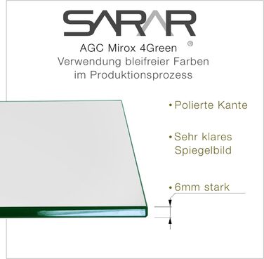 Дзеркало для ванної кімнати Sarar Vittoria з LED-підсвічуванням 80x70 см, Made in Germany