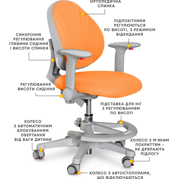 Дитяче крісло Evo-kids Mio OR (арт.Y-407 OR)