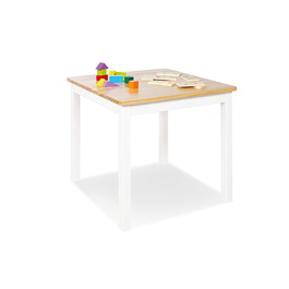 Дитячий стіл PINOLINO Fenna, виготовлений з масиву дерева, висота столу 51 см, для дітей від 2 7 років, білий і прозорий лакований
