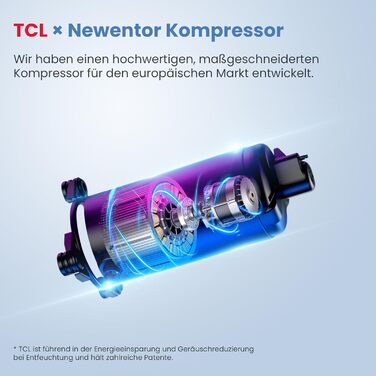 Електричний осушувач повітря Newentor 12L для підвалу, 35dB, з гофрованим шлангом 1м, для приміщень до 25м², 10 років гарантії, фільтр, таймер, 12л/день