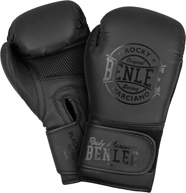Боксерські рукавички Benlee зі штучної шкіри (1 пара) Black Label Nero (16 унцій, чорний)