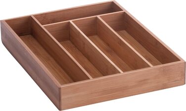 Коробка для столових приборів Celler 25349, бамбукова, натуральна (приблизно 34 x 26 x 5 см)