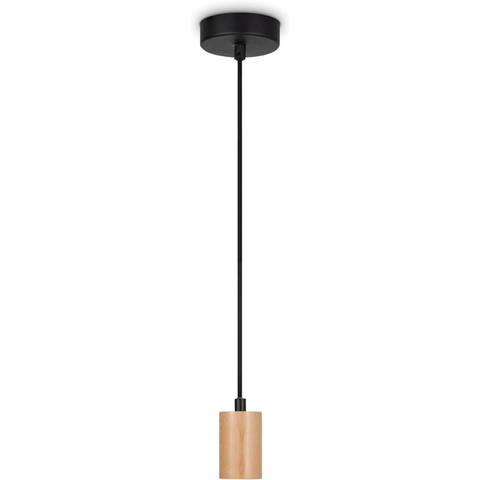 Стельовий світильник Підвісний світильник Сумісний з абажуром Підвісна лампа E27 Текстильний кабель Коротка розетка 3-полум'я 120 см (Чорний-натуральний, довжиною 1 полум'я)