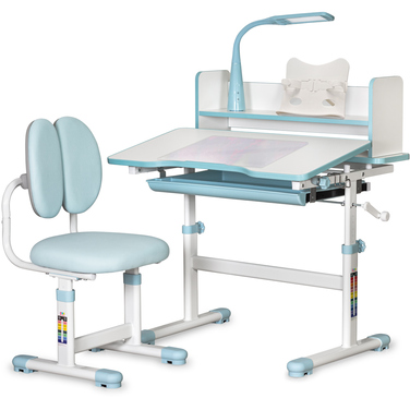 Комплект меблів Evo-Kids (стіл+стілець+полиця+лампа) BD-24 Blue (арт. BD-24 BL)