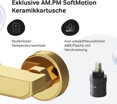 Змішувач для ванни AM.PM X-Joy чорного матового кольору з виливом, одноручний, для ванни та душу, FXA10022