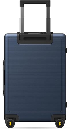 Валіза LEVEL8 з жорстким корпусом 66 см, 65 л, темно-синя, 4 колеса, TSA замок, 100% полікарбонат, мікродіамантове покриття, дорожній чемодан для подорожей