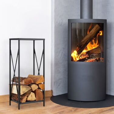 Стильна полиця для дров Relaxdays з міцної сталі