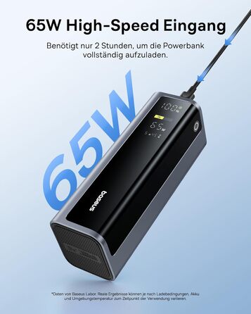 Powerbank Baseus EnerGeek 145W 20800mAh з 2x USB-C PD 3.0 (100W) для ноутбуків, MacBook, iPhone, Samsung, SteamDeck, Digital Display