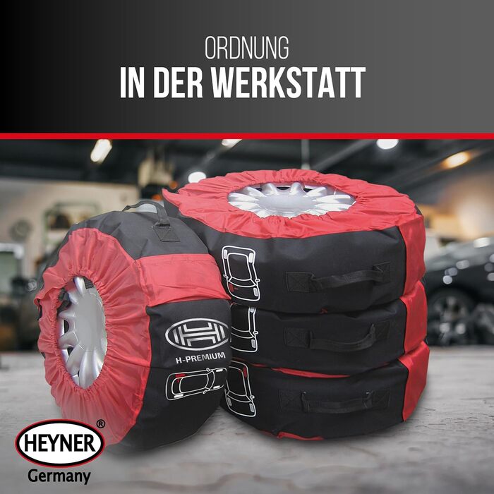 Набір мішків для шин Heyner® 16-22 дюймів SUV, захисні мішки для шин, 4 шт.
