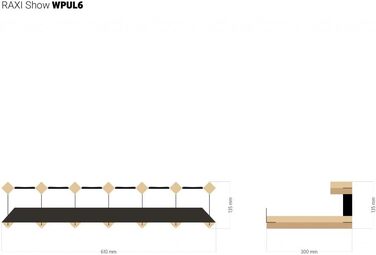 Стильна полиця для вина RAXI™ Show Premium з ешченого дерева на 2 пляшки, дизайн преміум-класу