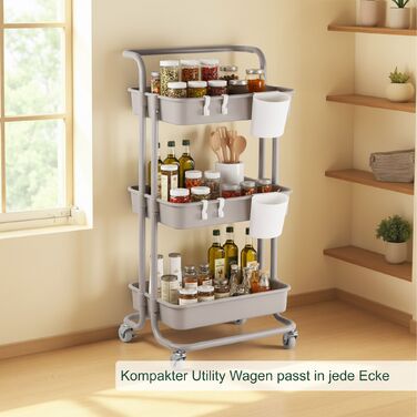 Трьох'ярусна візок Relaxdays