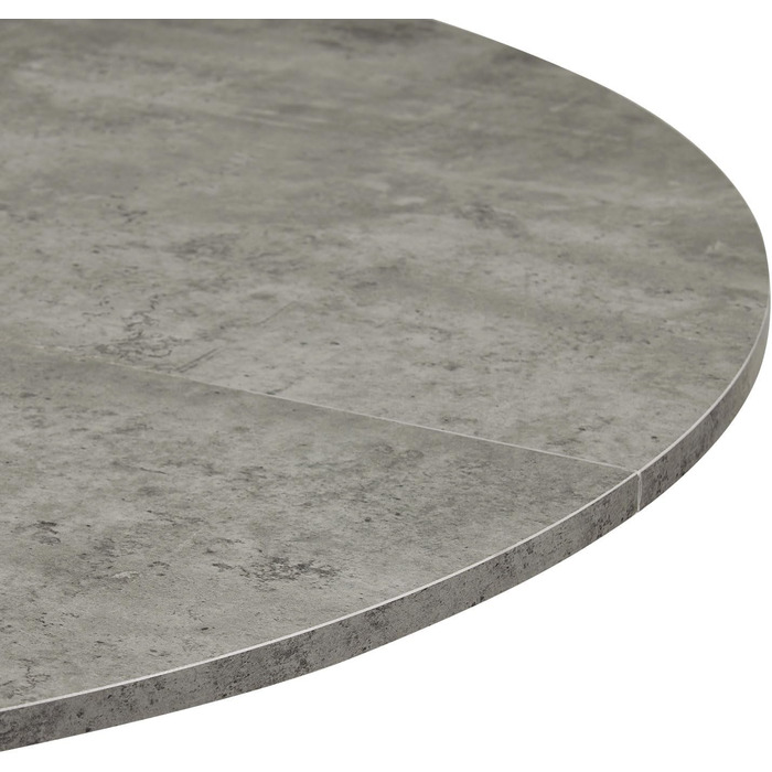 Стіл обідній DUBI Möbel NOA, круглий 110x110 см, для кухні/їдальні, індустріальний дизайн, колір бетону, 11216-US-BETO