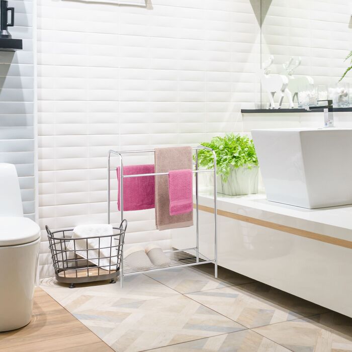 Підставка для рушників Relaxdays з полицею