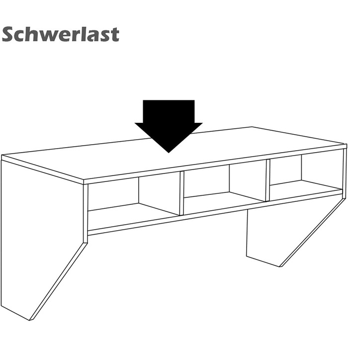 Настінний стіл дерев'яний, настінний комп'ютерний стіл з 3 полицями, настінний стіл Стіл для ноутбука Обідній стіл, навісна шафа Настінна полиця для кухні, вітальні, офісу (чорний)