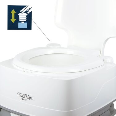 Туалетний портативний Thetford Porta Potti Qube 165 з баком 21 л та природною висотою сидіння