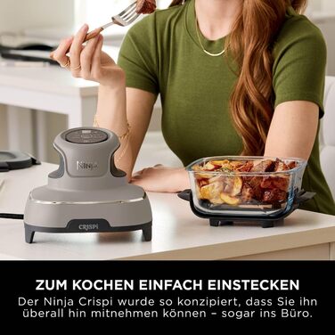Ninja CRISPi Airfryer - фритюрниця без олії, 3.8 л, 4-в-1, 1700 В, FN101EUSTGD (Stone)