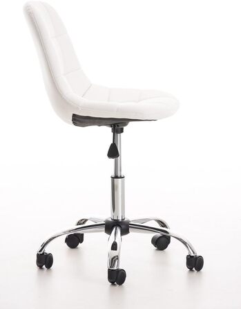 Офісне крісло CLP Emil - регульована висота, поворотний, з штучною шкірою, білий колір
