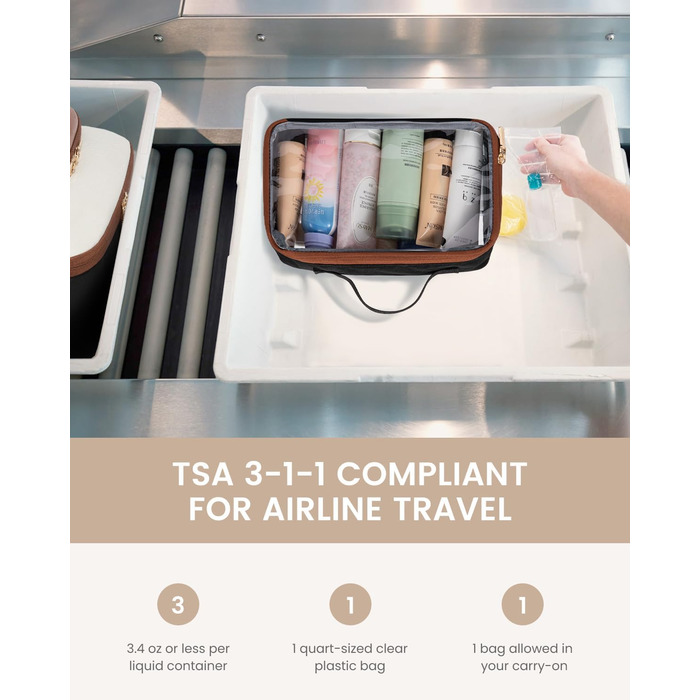 LOVEVOOK Рюкзак для ручної поклажі, 40L, для подорожей, з відділенням для ноутбука, водонепроникний, чорно-бежево-коричневий