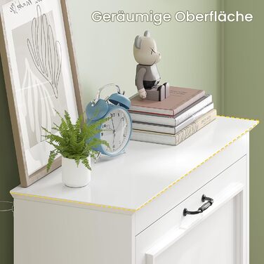 Шкаф для взуття Brinlawb з 3 дверцятами, білий. Комод для взуття, полиця для взуття з регульованими перегородками, для 14-18 пар. Дерев'яний шкаф для вхідної зони, коридору, вітальні.