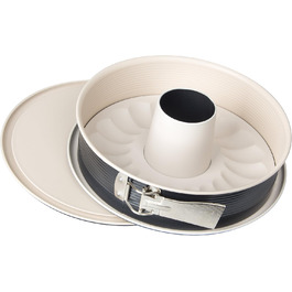 Форма для випічки Zenker 7813 Springform Crème Noir, діаметр 29 см, нержавіюча сталь, сірий/бежевий колір, з двома днами