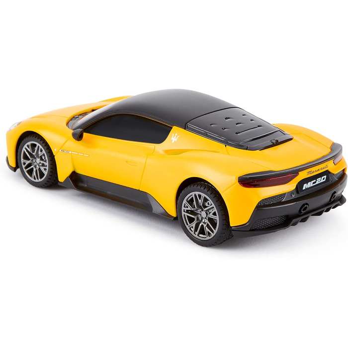 Радіокерований автомобіль Bugatti 1:24, офіційно ліцензований, жовтий Maserati. Модель на радіокеруванні з робочими фарами