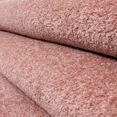 Килим для спальні з коротким ворсом з 3-х частин - килим, що миється Надзвичайно пухнастий килим для ліжка для спальні (2 x 60x100 1 x 80x150, рожевий)