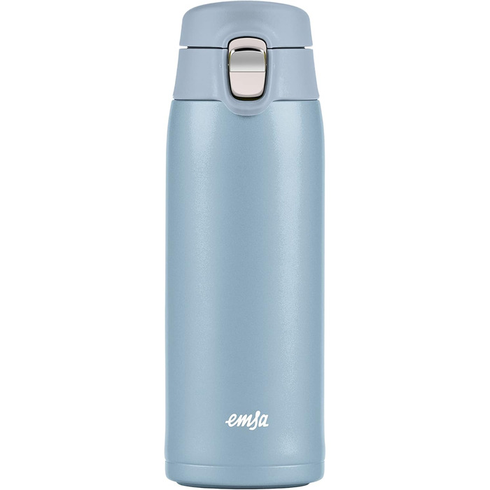 Термокружка Emsa N21518 Travel Mug Light | 0.4 л, нержавіюча сталь, 8 год гаряче/16 год холодне, BPA Free, блакитний колір