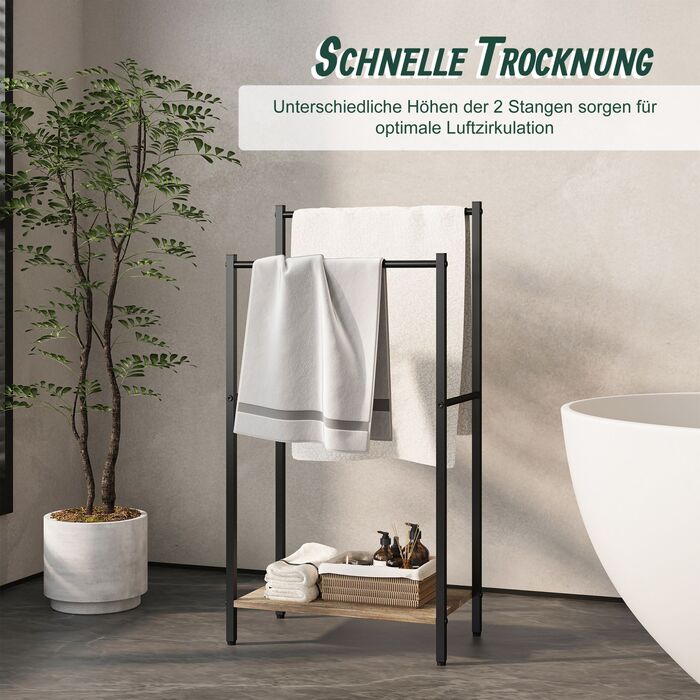 Підставка для рушників з полицею Relaxdays