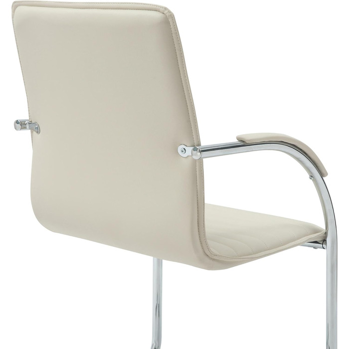 Набір з 2-х відкидних крісел Tira з штучної шкіри, з м'яким сидінням, колір кремовий