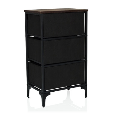 Комод AMERIKO S 45x30x77см 3 шухляди різнокольорові hjh LIVING