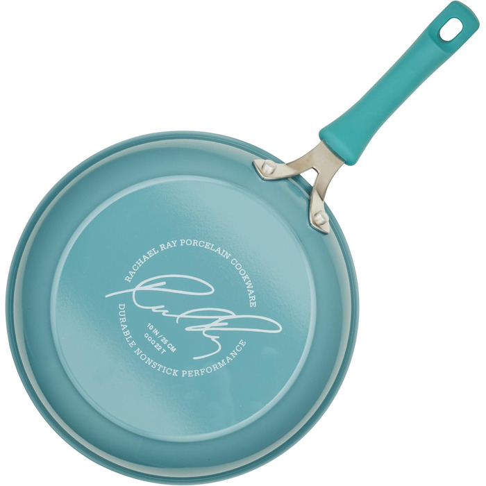 Набір посуду Rachael Ray Cook + Create, 10 предметів, антипригарне покриття, блакитний (Agavenblau)