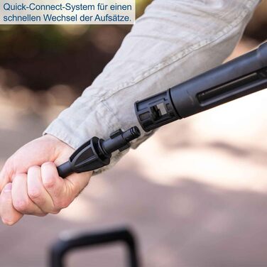 Високотискний мийник Scheppach HPC1600 з 5м шлангом та 7 елементами аксесуарів | 135 бар, 1600 Вт, 420 л/год, алюмінієвий насос, самовсмоктування, Quick-Connect