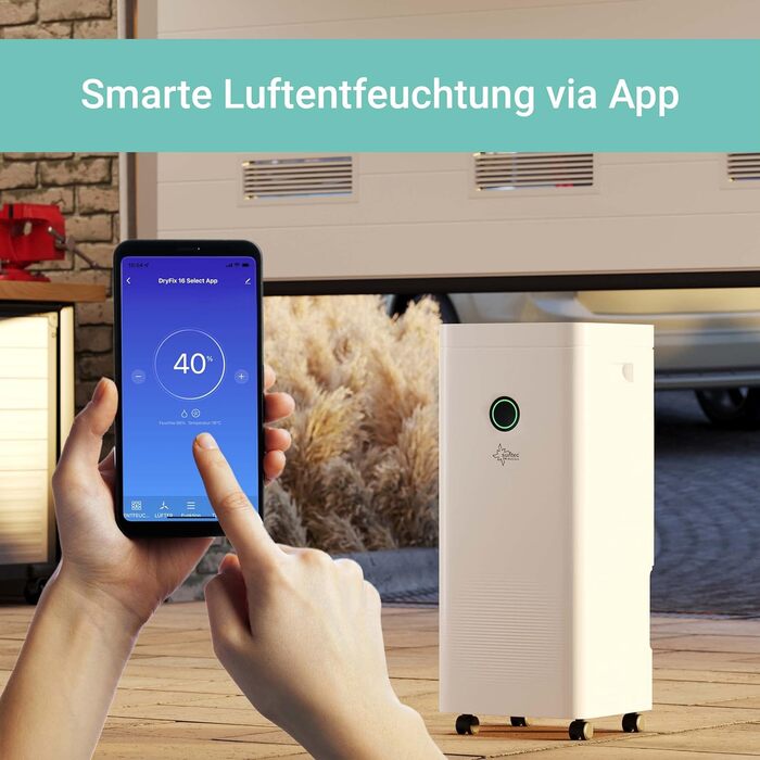 SUNTEC DryFix 20 PRO: Електричний осушувач повітря 20 л/день, 63 м², 3-в-1 (осушувач, очищувач, сушарка)