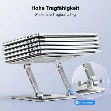 Підставка для ноутбука CreaDream: регульована, 360° обертання, для 10-17