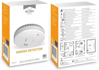 Датчик диму ELRO FS1801 - 10 шт. Відповідає стандарту EN14604