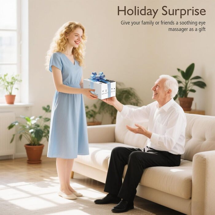 Масажер для очей XJUGEZ з підігрівом, вібрацією та Bluetooth, 4 режими, маска для очей, покращує сон, подарунок для жінок та чоловіків, чорний