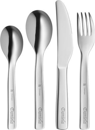 Набір дитячого столового прибору WMF Biene Maja (4 шт.), нержавіюча сталь, для дітей від 3 років, Cromargan, придатний для миття в посудомийній машині