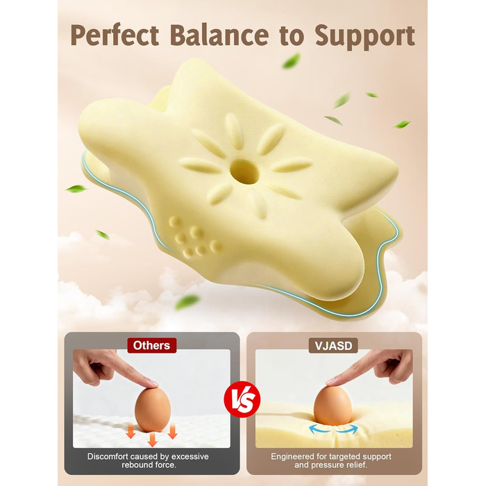 Ортопедична подушка для шиї з Memory Foam - ергономічна подушка для сну, що знімає біль у шиї, регульована за висотою для тих, хто спить на боці, з дихаючою обшивкою для комфортного сну (Біла, 40 x 66 см)