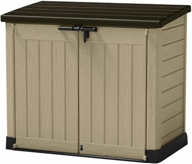 Keter Store it Out Max чорна бокс для сміття 1200 л, пластикова ємність для сміттєвих баків, вуличний контейнер